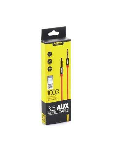 Remax RL-L100 piros 3.5mm jack-jack audio AUX kábel 1m