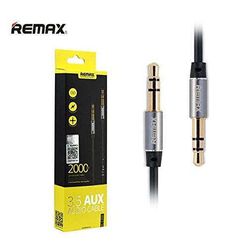 Remax RL-L200 fekete 3.5mm jack-jack audio AUX kábel 2m