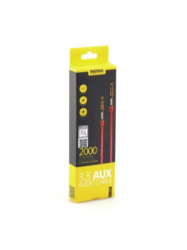 Remax RL-L200 piros 3.5mm jack-jack audio AUX kábel 2m