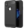 iPhone XR (6,1") szilikon tok, fekete, Carbon fiber