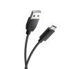 Micro USB adatkábel, fekete, 1.2m, Bluestar