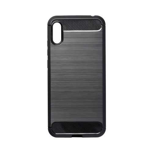 Huawei Y6 2019 szilikon tok, fekete, Carbon fiber