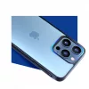 Samsung Galaxy S21FE  ütésálló hátlap tok, TPU, átlátszó, fekete keretes, SM-G990 3MK Satin Armor Case+