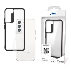   Samsung Galaxy A13 5G ütésálló hátlap tok, TPU, átlátszó, fekete keretes, SM-A136, 3MK Satin Armor Case+