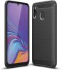 Samsung Galaxy A40 szilikon tok, fekete, SM-A405, Carbon fiber