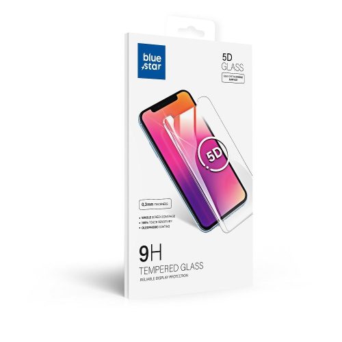 BlueStar Full Glue Huawei P30 fekete hajlított 5D előlapi üvegfólia ("tokbarát")