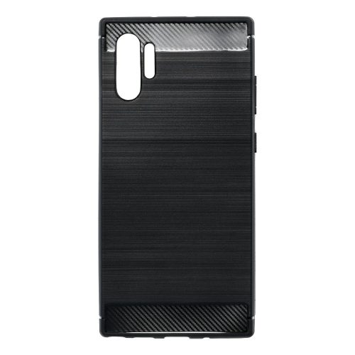 Carbon Fiber Samsung N975 Galaxy Note 10 Plus fekete szilikon tok (Forcell)