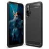 Honor 20 / Nova 5T szilikon tok, fekete, Carbon fiber