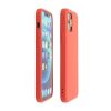 Forcell Silicone Lite iPhone 11 (6,1") korall-pink Szilikon tok velúr belsővel