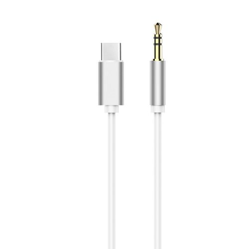 Fehér type-C - jack 3.5mm audio kábel