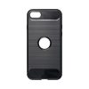 Carbon Fiber iPhone SE 2020 / SE 2022 (4,7") fekete szilikon tok