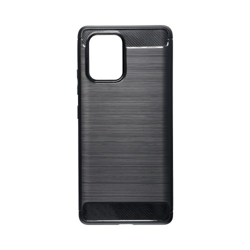 Carbon Fiber Samsung G770 Galaxy S10 Lite fekete szilikon tok (Forcell)