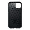 iPhone 12 Mini (5,4") szilikon tok, fekete, Carbon fiber