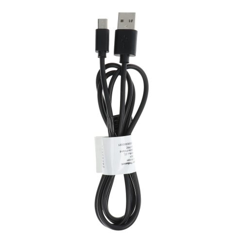 Micro usb fekete adatkábel hosszított csatlakozóval 8mm 1M