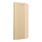 Huawei P Smart 2021 telefon tok, könyvtok, oldalra nyíló tok, mágnesesen záródó, arany, Sensitive Book