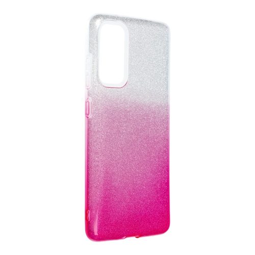 Samsung Galaxy S20 FE / S20 FE 5G szilikon tok, csillámos, hátlap tok, SM-G780, pink-ezüst