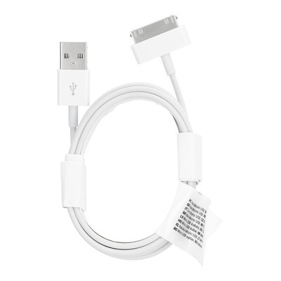 iPhone 30pin - USB-A adatkábel, fehér, 1m, 1A, C606