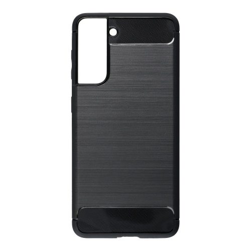 Samsung Galaxy S21 szilikon tok, fekete, SM-G991, Carbon fiber