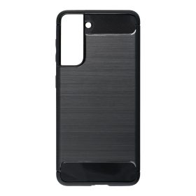   Samsung Galaxy S21 Plus szilikon tok, fekete, SM-G996, Carbon fiber