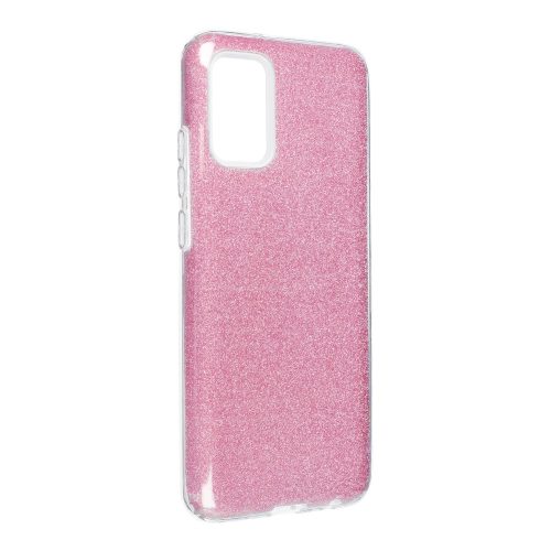 Samsung Galaxy A02S szilikon tok, csillámos, hátlap tok, SM-A025, pink