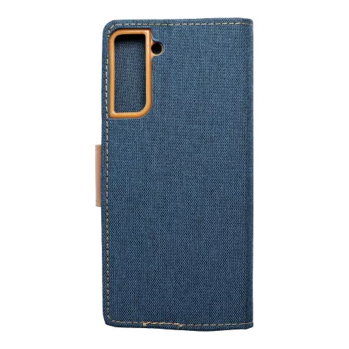Samsung Galaxy S21 Plus telefon tok, könyvtok, oldalra nyíló tok, mágnesesen záródó, kék, SM-G996, Smart Canvas