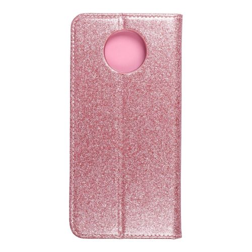 Xiaomi Redmi 9C rose gold csillámos mágneses könyvtok