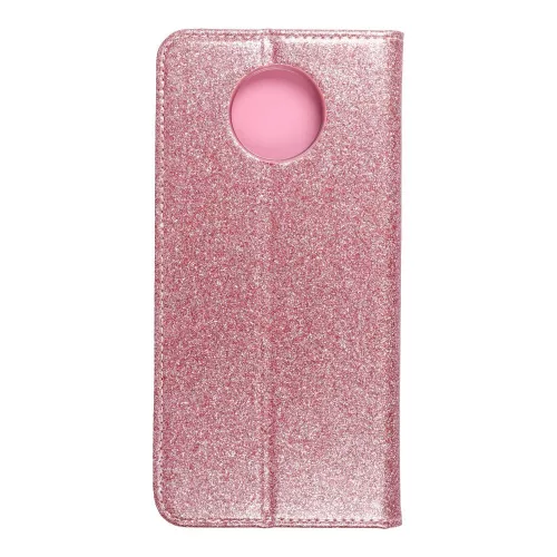 Xiaomi Redmi 9C rose gold csillámos mágneses könyvtok