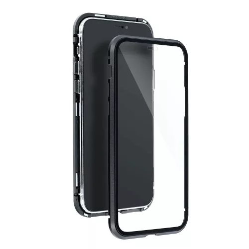 Samsung Galaxy S21 Plus elő + hátlapi tok, mágneses, fekete, SM-G996, Magneto 360