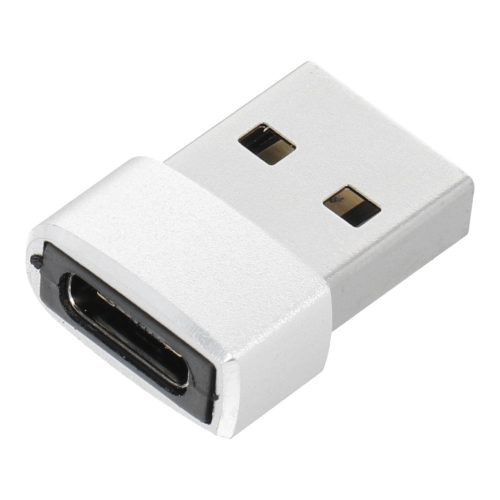 Type-C - USB-A adapter ezüst