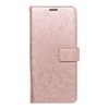 Samsung Galaxy A12 telefon tok, könyvtok, oldalra nyíló tok, mágnesesen záródó, rose gold, mandala, SM-A125, SM-A127, Forcell Mezzo