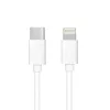 Type-C - iPhone 8pin gyorstöltő adatkábel, fehér, PD 27W, 3A, 1M, C291