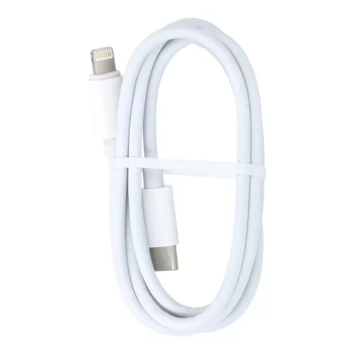 Type-C - iPhone 8pin gyorstöltő adatkábel, fehér, PD 27W, 3A, 1M, C291