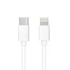 Type-C - iPhone 8pin gyorstöltő adatkábel, fehér, PD 27W / 3A, 1M, C291