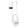 Type-C - iPhone 8pin gyorstöltő adatkábel, fehér, PD 27W / 3A, 1M, C291