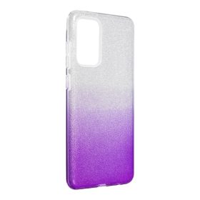   Samsung Galaxy A72 4G / 5G szilikon tok, csillámos, hátlap tok, lila-ezüst, SM-A725, SM-A726, Shining