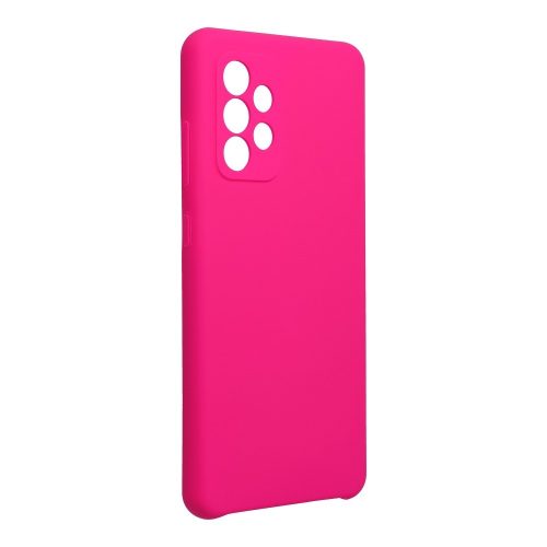 Forcell Silicone Samsung A525 Galaxy A52 4G / A52 5G / A52S pink Szilikon tok velúr belsővel