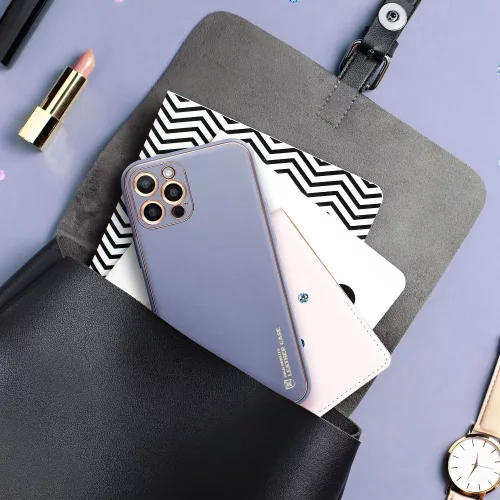 iPhone 11 Pro (5,8") hátlap tok, műbőr tok, kék, Leather