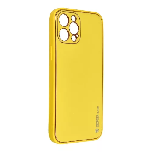 iPhone 11 Pro (5,8") hátlap tok, műbőr tok, sárga, Leather