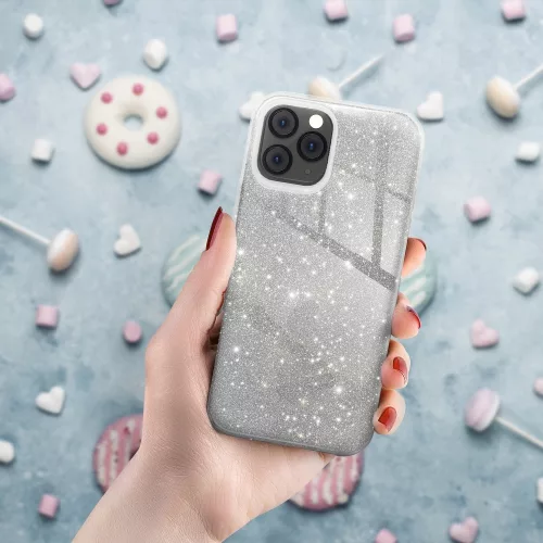 Samsung Galaxy A32 4G szilikon tok, csillámos, hátlap tok, ezüst, SM-A325, Shining
