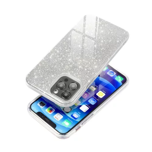 Samsung Galaxy A32 4G szilikon tok, csillámos, hátlap tok, ezüst, SM-A325, Shining