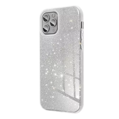 Samsung Galaxy A32 4G szilikon tok, csillámos, hátlap tok, ezüst, SM-A325, Shining