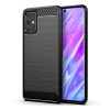 Oppo A94 5G / F19 Pro Plus 5G / Reno 5Z szilikon tok, fekete, Carbon fiber