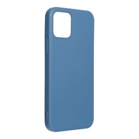   iPhone 13 Pro (6,1") szilikon tok, hátlap tok, kék, matt, velúr belső, Forcell Silicone Lite
