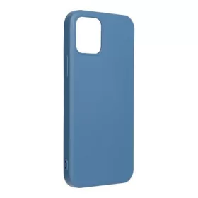   iPhone 13 Pro (6,1") szilikon tok, hátlap tok, kék, matt, velúr belső, Forcell Silicone Lite