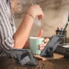 iPhone 13 mini (5,4") ütésálló hátlap tok, kitámasztható, fekete, Forcell Defender
