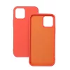 iPhone 13 Pro Max (6,7") szilikon tok, hátlap tok, korall-pink, matt, velúr belső, Forcell Silicone Lite