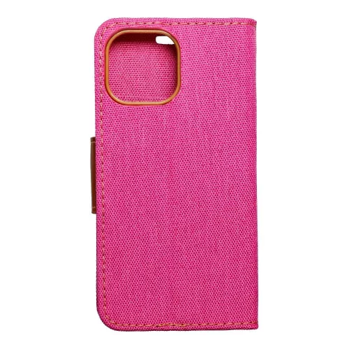 iPhone 13 Mini (5.4") telefon tok, könyvtok, oldalra nyíló tok, mágnesesen záródó, rózsaszín, Smart Canvas