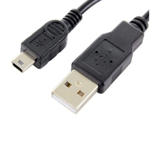 Mini USB fekete adatkábel 2M
