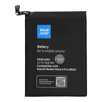 BlueStar XIAOMI Redmi Note 9 Pro (BN52) utángyártott akkumulátor 5020mAh