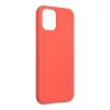 Samsung Galaxy S22 Ultra szilikon tok, hátlap tok, korall-pink, matt, velúr belső, SM-S908, Forcell Silicone Lite